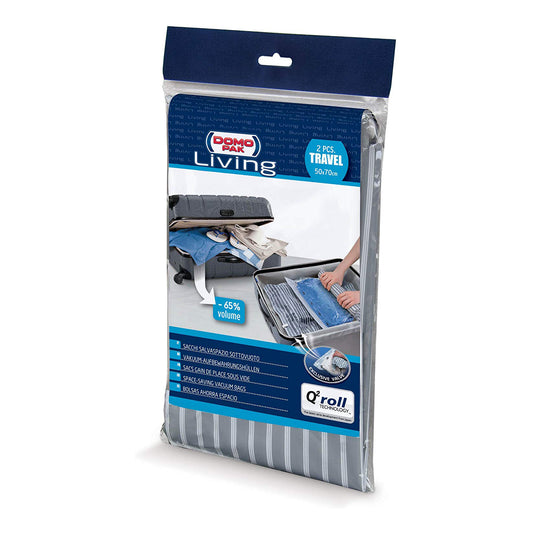 DOMOPAK LIVING SACCHI SALVASPAZIO SOTTOVUOTO TRAVEL CM.50X70 2PZ