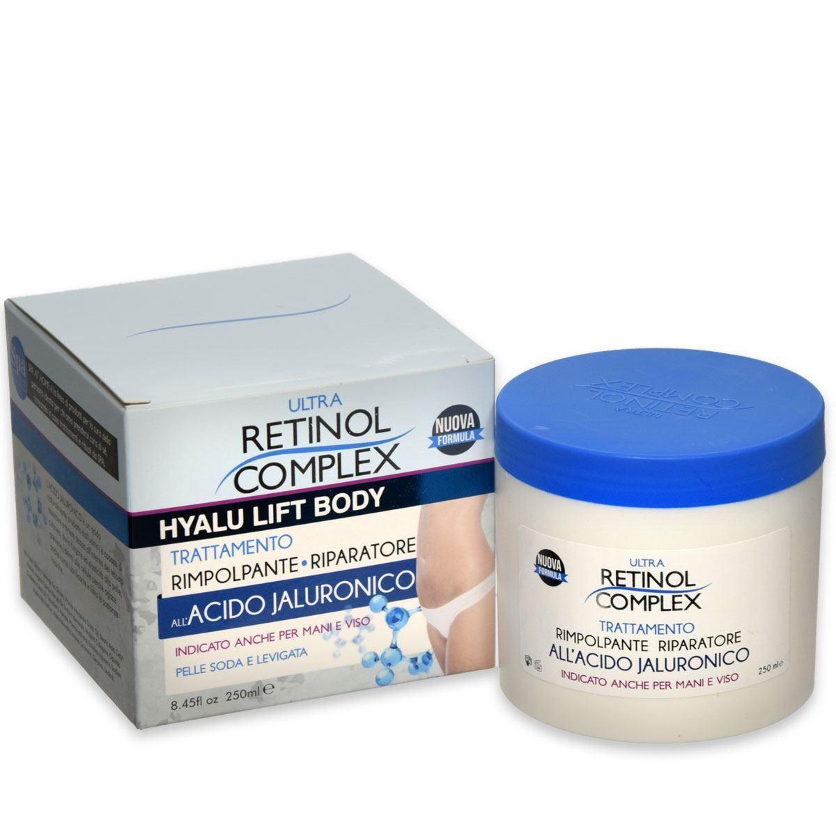 ULTRA RETINOL COMPLEX HYALU LIFT BODY TRATTAMENTO RIMPOLPANTE RIPARATORE ALL'ACIDO JALURONICO 250ML