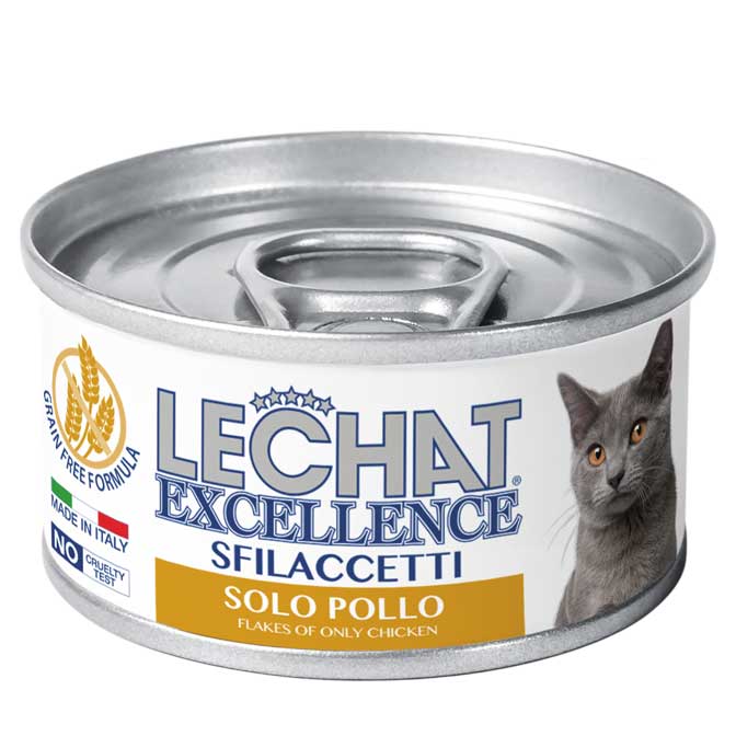 LECHAT EXCELLENCE SFILACCETTI 80G SOLO POLLO
