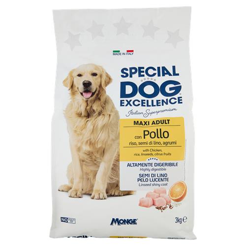 SPECIAL DOG EXCELLENCE CROCCANTINI 3KG MAXI ADULT CON POLLO RISO,SEMI DI LINO,AGRUMI
