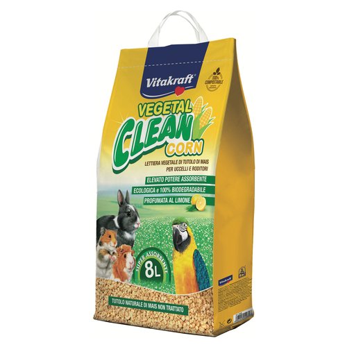 VITAKRAFT VEGETAL CLEAN CORN LETTIERA 8LT AL LIMONE
