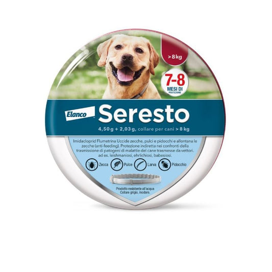 ELANCO SERESTO COLLARE 7-8 MESI CANI >8KG PESO SUPERIORE AD 8KG CM.70