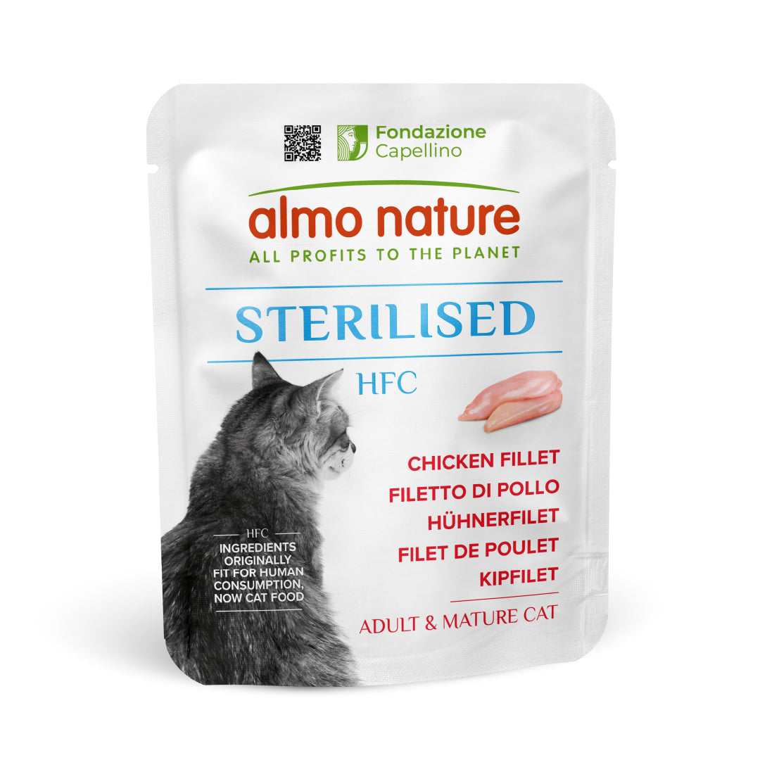 ALMO NATURE STERILISED HFC GATTO 50G FILETTO DI POLLO