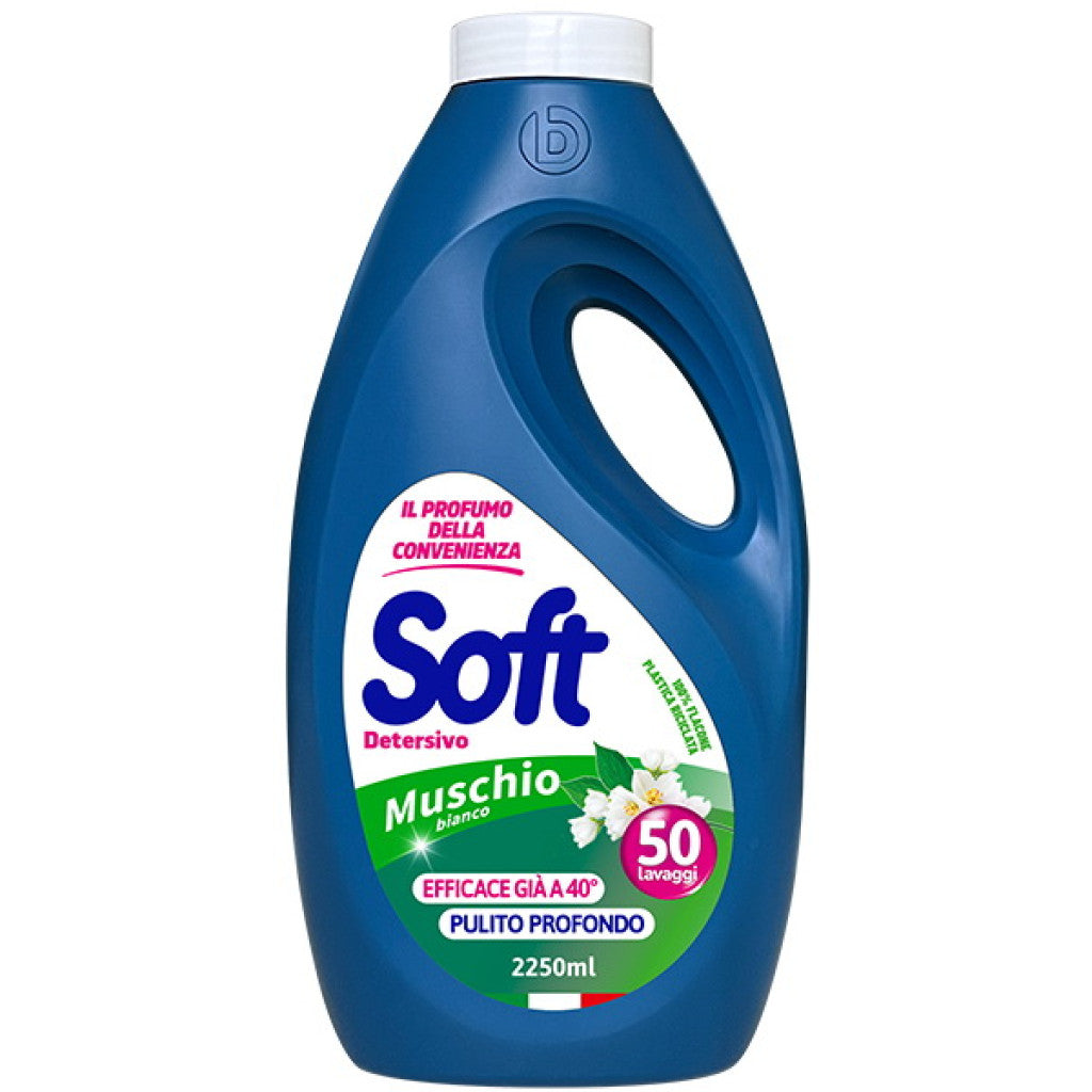 SOFT DETERSIVO LAVATRICE 2,25L 50LAV. MUSCHIO BIANCO