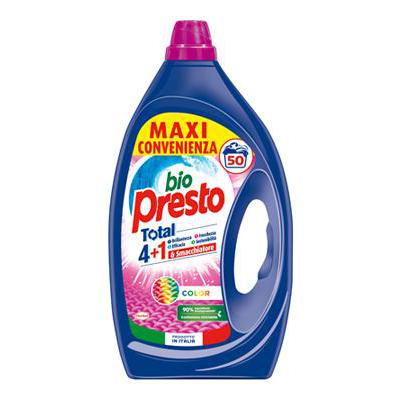 BIO PRESTO LAVATRICE LIQUIDO 2,25L 50LAV. TOTAL 4+1 COLOR