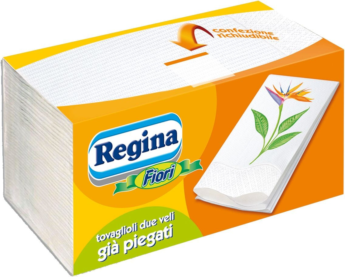 REGINA TOVAGLIOLI FIORI PIEGATI 38X38 2 VELI 42PZ