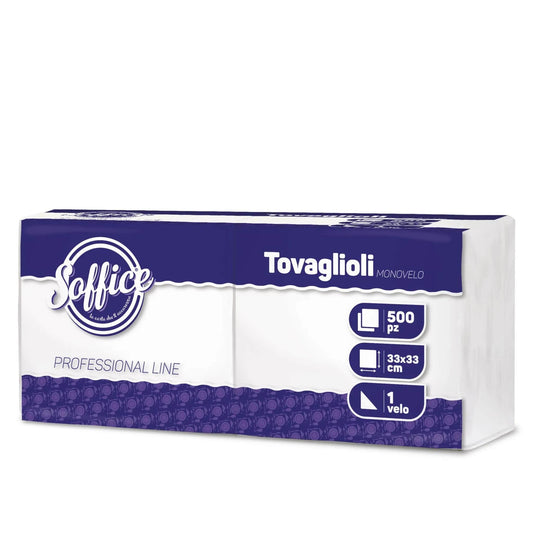 SOFFICE 500 TOVAGLIOLI MONOVELO 33X33 BIANCO PACCO COMPATTO
