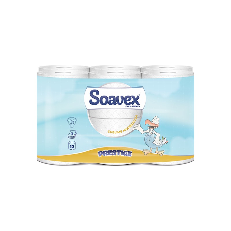 SOAVEX CARTA IGIENICA PRESTIGE 3 VELI 12 ROTOLI