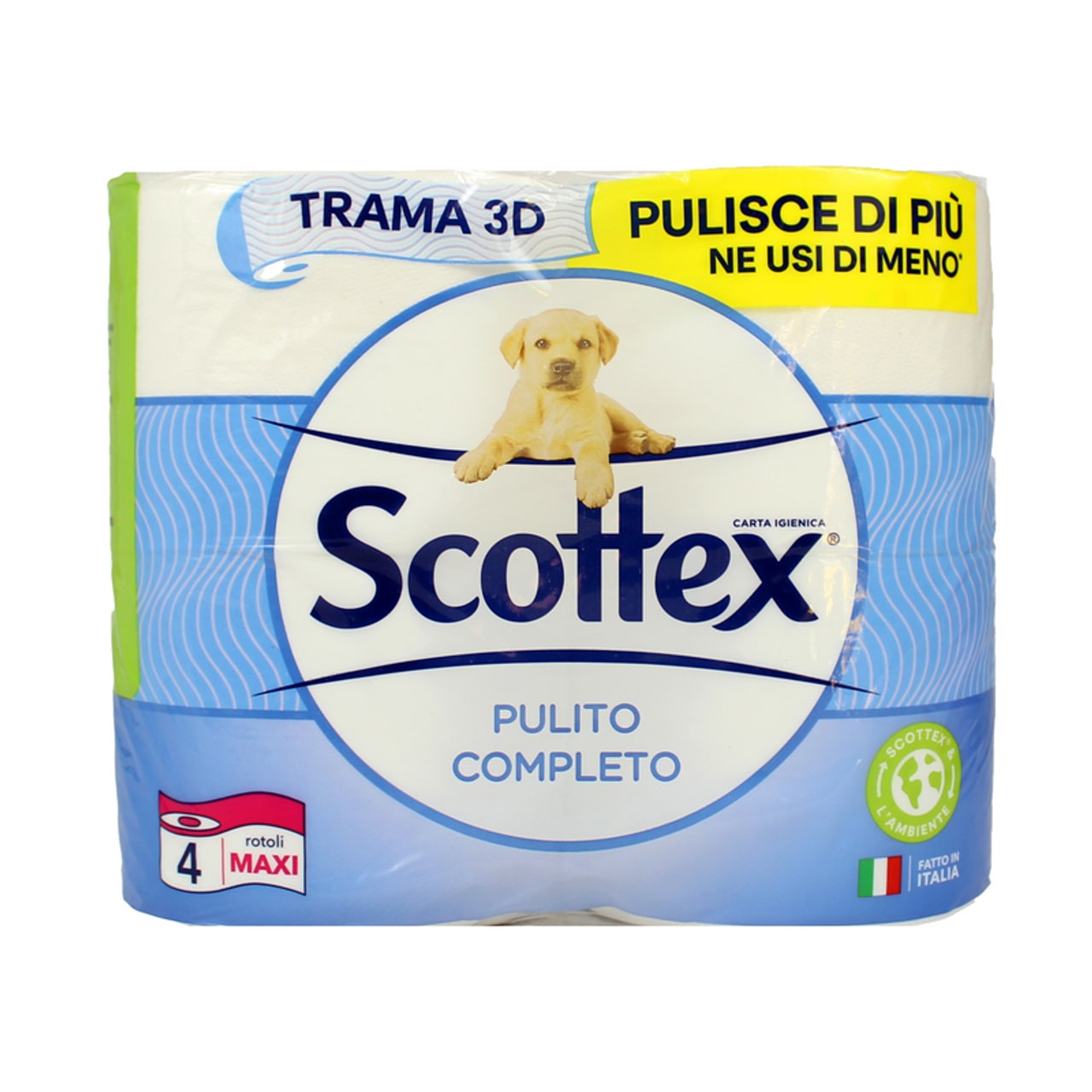 SCOTTEX CARTA IGIENICA PULITO COMPLETO 4 ROTOLI
