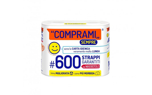 PERLA COMPRAMI CARTA IGIENICA SEMPRE 600 STRAPPI 4 ROTOLI