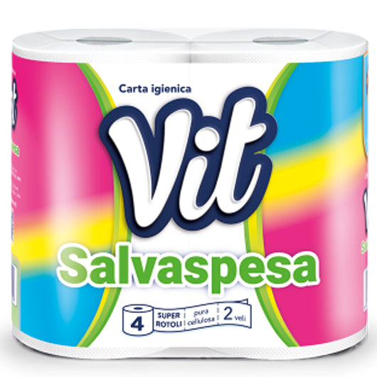 VIT SALVASPESA CARTA IGIENICA 2 VELI 4 ROTOLI