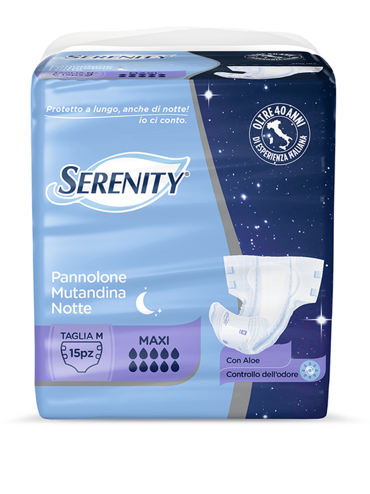 SERENITY PANNOLONE MUTANDINA NOTTE MAXI M 15PZ