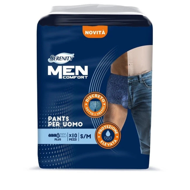 SERENITY MEN COMFORT PANTS PER UOMO PLUS MISURA S/M 10PZ