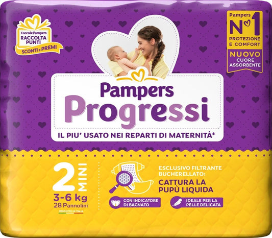 PAMPERS PROGRESSI 2 MINI X28 3-6KG