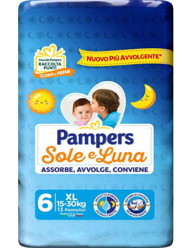 PAMPERS SOLE E LUNA 6 EXTRALARGE X13