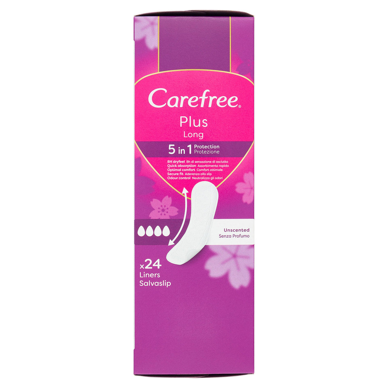 CAREFREE PLUS LONG 5 IN 1 PROTEZIONE SALVASLIP X24 SENZA PROFUMO