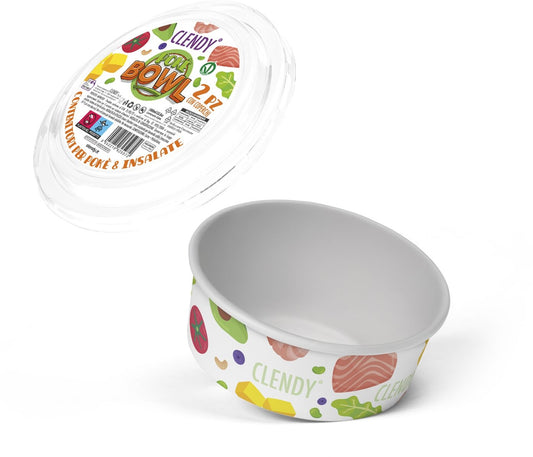 CLENDY POKE' BOWL CONTENITORI PER POKE' E INSALATE 2PZ CON COPERCHI