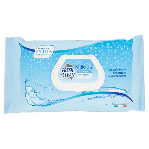FRESH&CLEAN SALVIETTINE MILLEUSI CLASSIC X72 CON MINERALI TERMALI