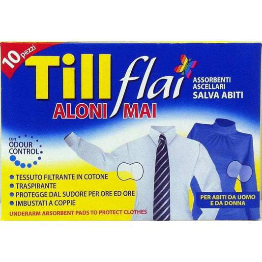 TILL FLAI ASSORBENTI ASCELLARI SALVA ABITI 10PZ