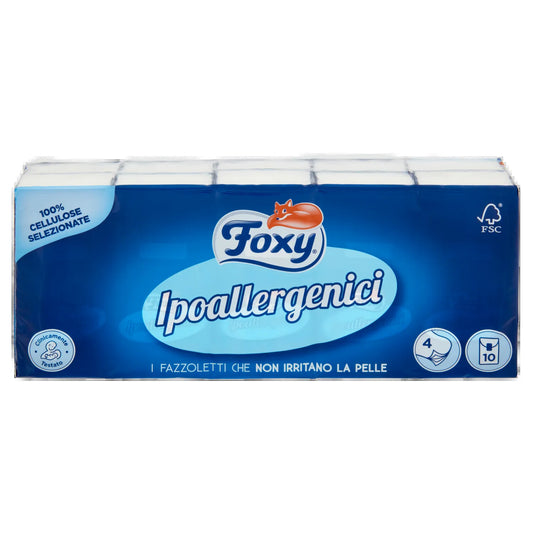 FOXY FAZZOLETTI IPOALLERGENICI X10