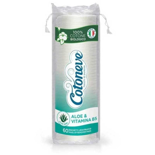 COTONEVE DISCHETTI LEVATRUCCO ALOE & VITAMIN B5 100% COTONE BIOLOGICO X60