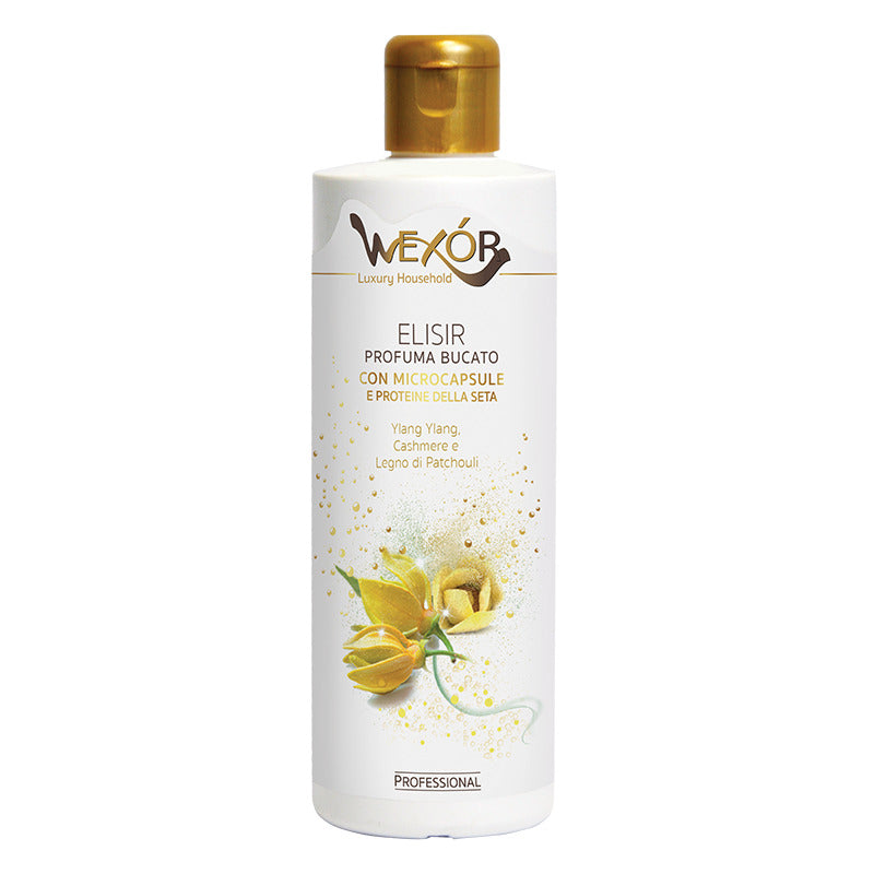 WEXOR ELISIR PROFUMA BUCATO 200ML YLANG YLANG,CASHMERE E LEGNO DI PATCHOULI