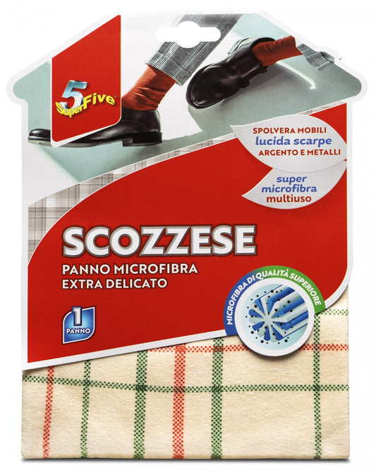 SUPERFIVE MICROFIBRA MULTIUSO SCOZZESE CM.40X40