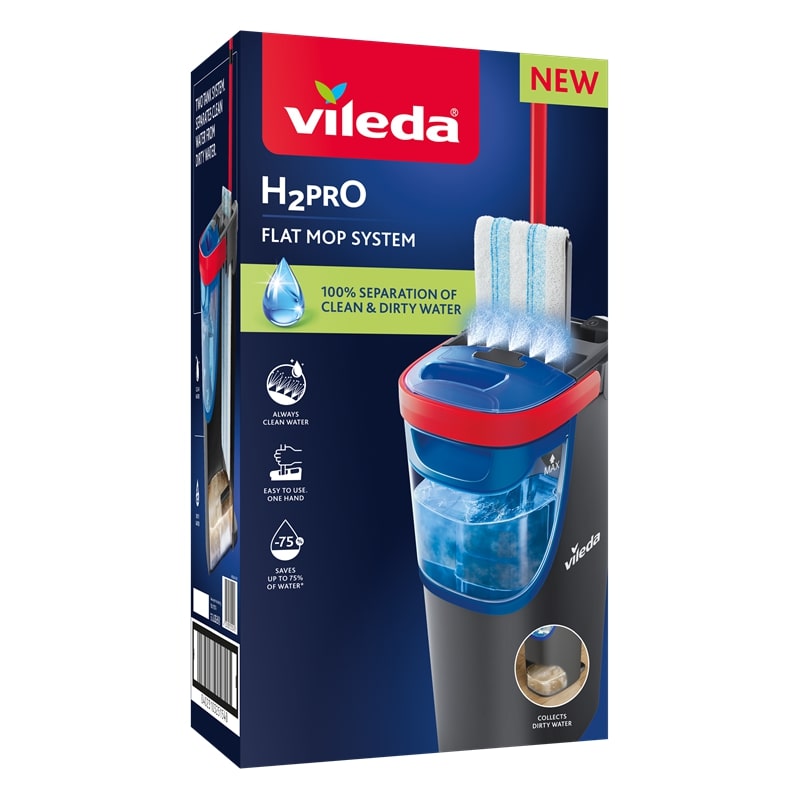 VILEDA H2PRO FLAT MOP SYSTEM SISTEMA LAVAPAVIMENTI