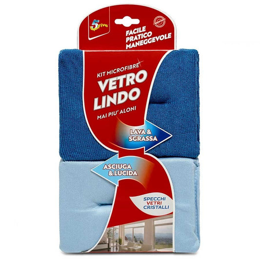 SUPERFIVE KIT MICROFIBRE VETRO LINDO 2PZ