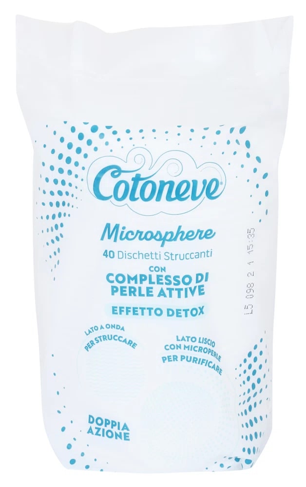 COTONEVE MICROSPHERE MAXI OVALI DISCHETTI STRUCCANTI 40PZ COMPLESSO DI PERLE ATTIVE EFFETTO DETOX