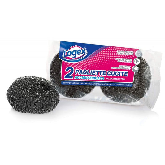 LOGEX PAGLIETTE CUCITE ACCIAIO ZINCATO 2PZ
