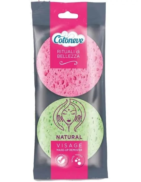 COTONEVE SPUGNA TONDA NATURAL VISAGE LEVATRUCCO 2PZ