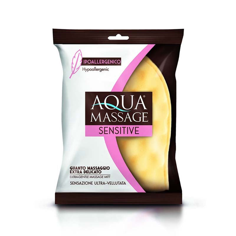 AQUA MASSAGE SENSITIVE GUANTO MASSAGGIO EXTRA DELICATO SENSAZIONE ULTRA-VELLUTATA