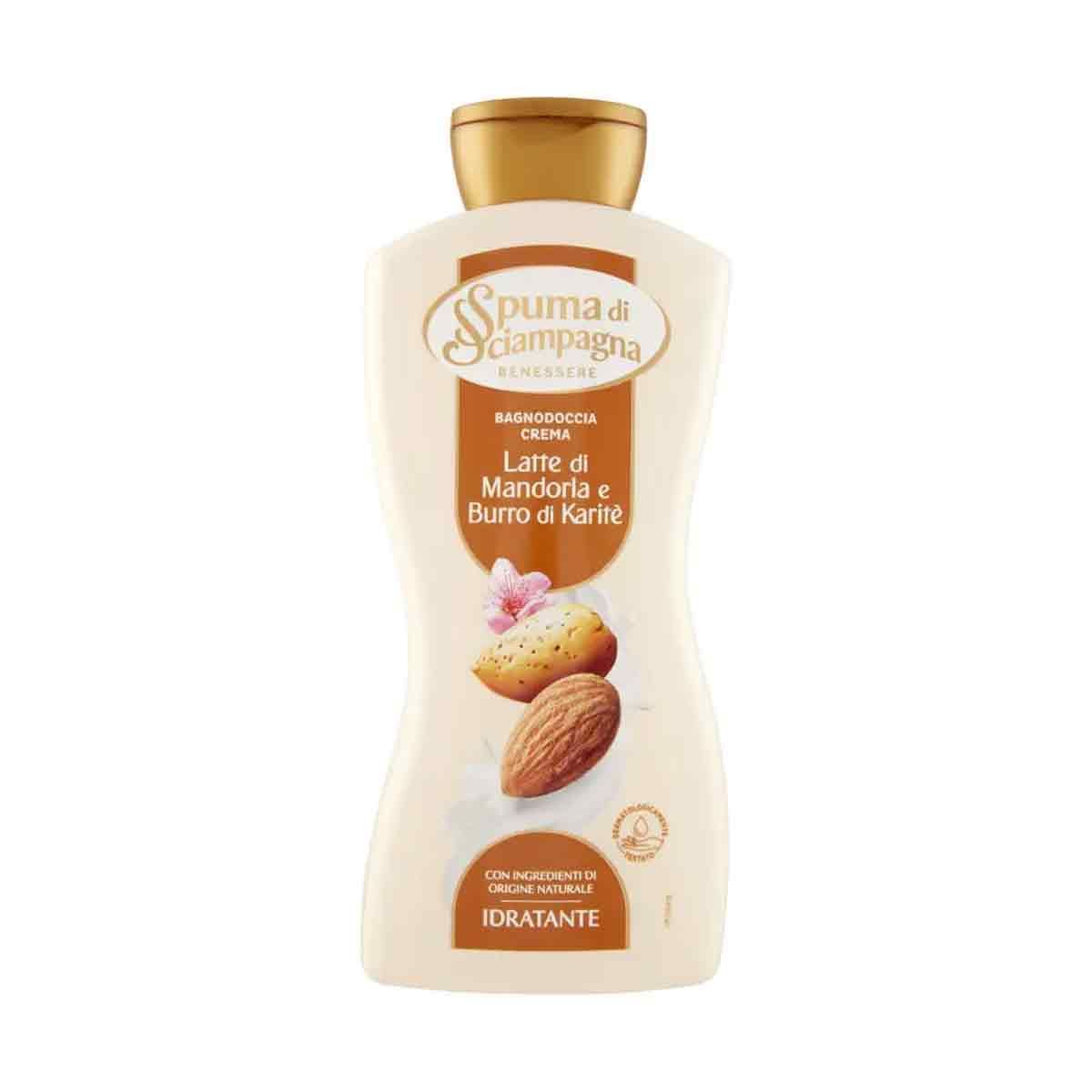 SPUMA DI SCIAMPAGNA BAGNODOCCIA CREMA 500ML LATTE DI MANDORLA E BURRO DI KARITE'
