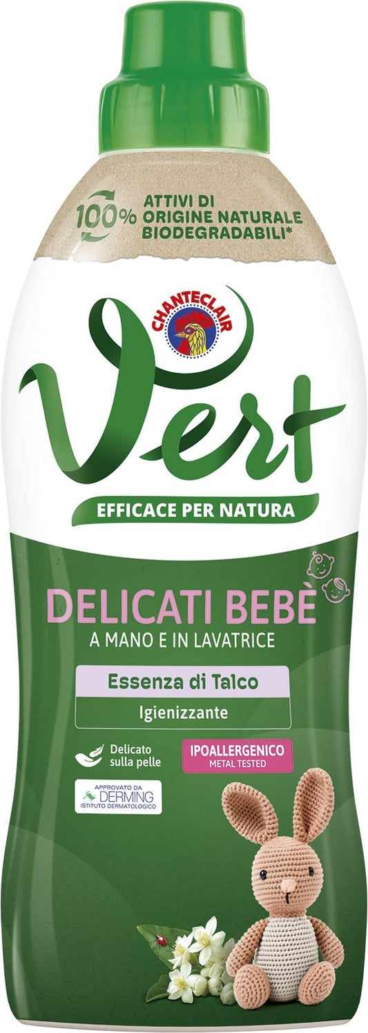CHANTECLAIR VERT DELICATI BEBE' A MANO E IN LAVATRICE 750ML ESSENZA DI TALCO TALCO
