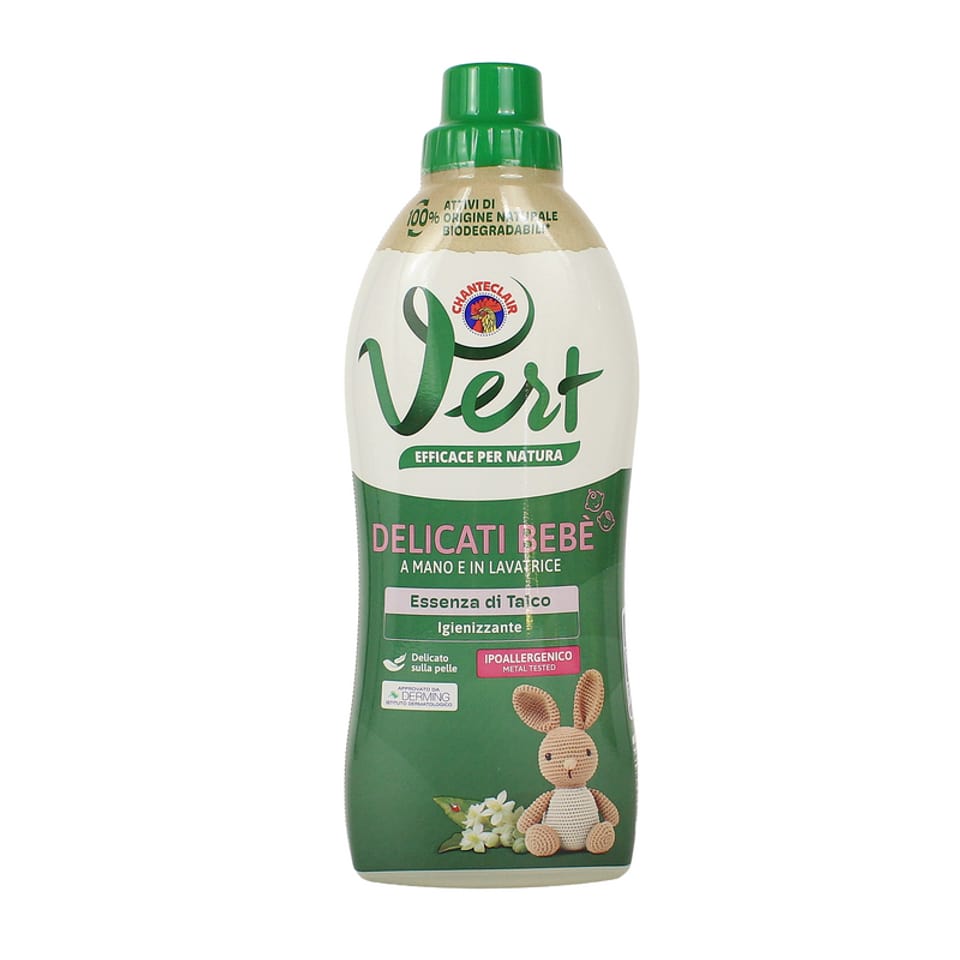 CHANTECLAIR VERT DELICATI BEBE' A MANO E IN LAVATRICE 750ML ESSENZA DI TALCO TALCO