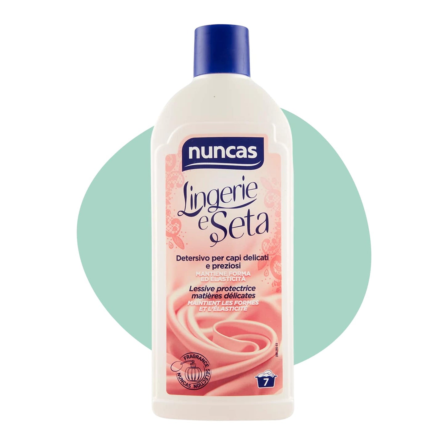 NUNCAS LINGERIE E SETA 7 LAVAGGI 500ML DETERSIVO PER CAPI DELICATI E PREZIOSI