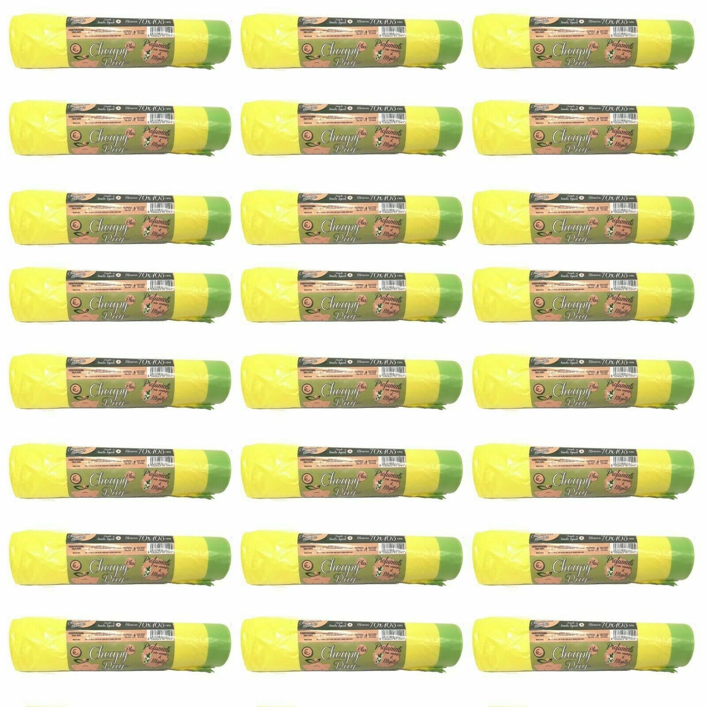 SMP CHEAPY BAG 10PZ 70X105 GIALLO MOJITO CON MANIGLIE
