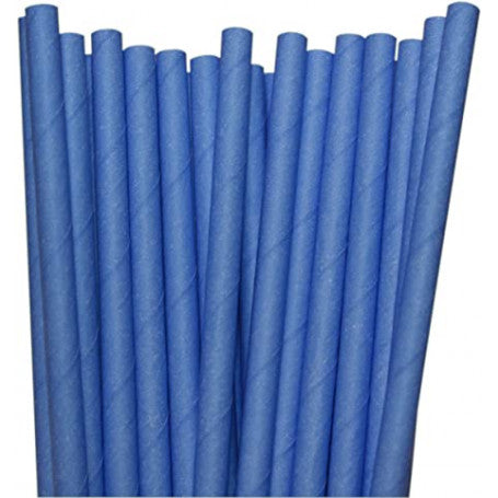 CANNUCCE DI CARTA BIO 21CM 50PZ AZZURRO