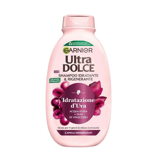 GARNIER ULTRA DOLCE SHAMPOO 400ML IDRATAZIONE D'UVA ACQUA D'UVA + OLIO DI VINACCIOLI CAPELLI DISIDRATATI