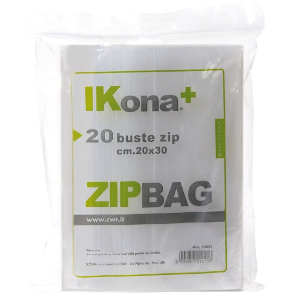 IKONA+ 20 BUSTE CHIUSURA ZIP 20X30