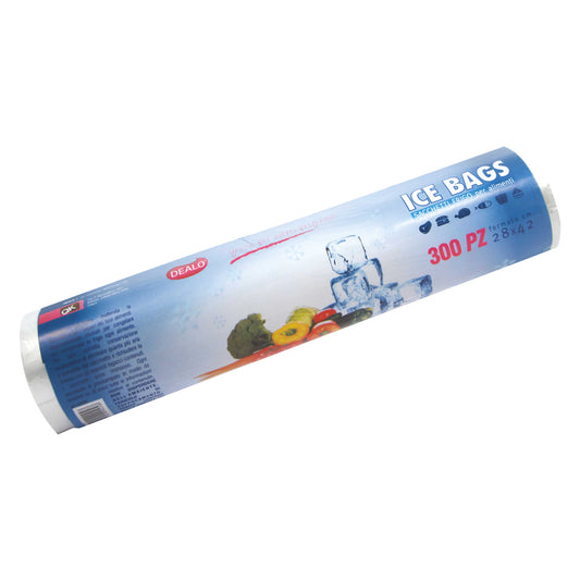 DEALO ICE BAGS SACCHETTI FRIGO PER ALIMENTI 300PZ 28X42