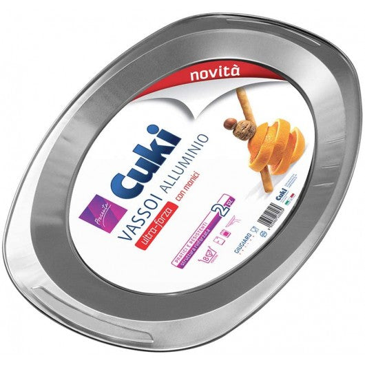 CUKI VASSOI ALLUMINIO ULTRA-FORZA CON MANICI 2PZ V43