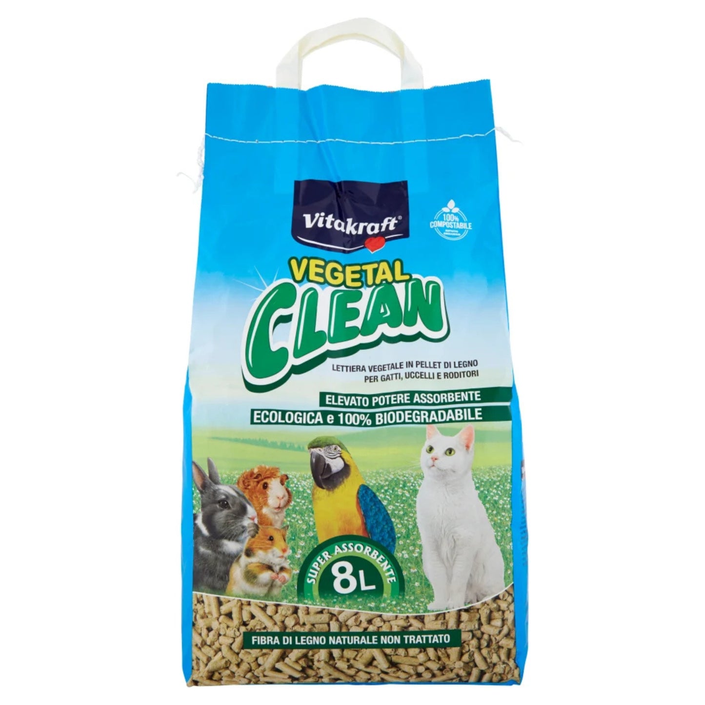 VITAKRAFT VEGETAL CLEAN LETTIERA PELLET 8LT