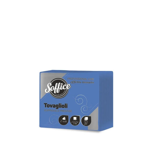 SOFFICE 50 TOVAGLIOLI DOPPIOVELO PRESTIGE 24X24 BLU NOTTE