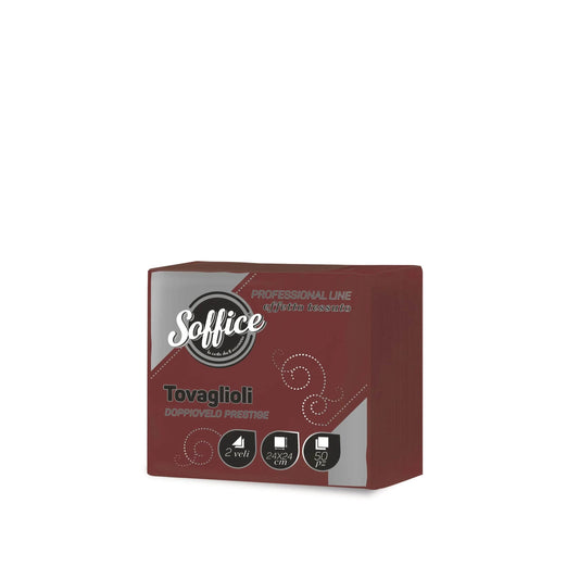 SOFFICE 50 TOVAGLIOLI DOPPIOVELO PRESTIGE 24X24 BORDEAUX