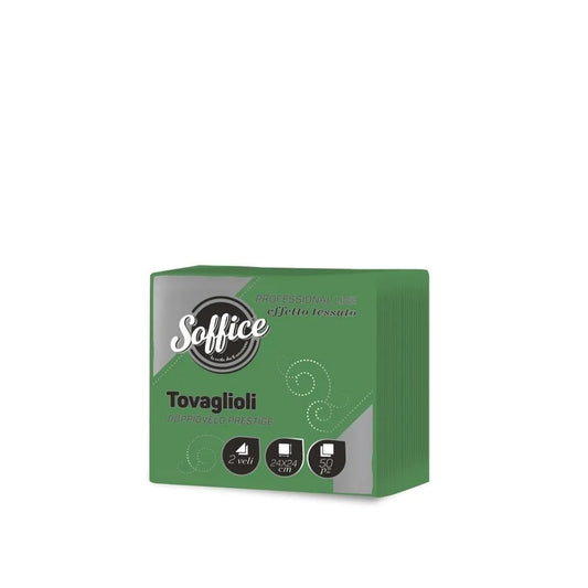 SOFFICE 50 TOVAGLIOLI DOPPIOVELO PRESTIGE 24X24 VERDE SMERALDO
