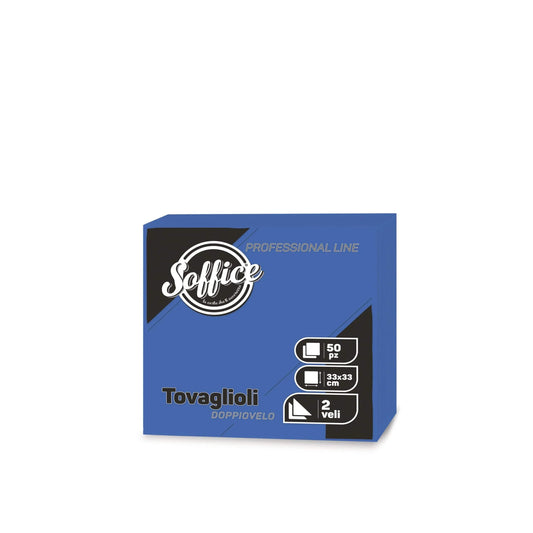 SOFFICE 50 TOVAGLIOLI DOPPIOVELO 33X33 BLU NOTTE