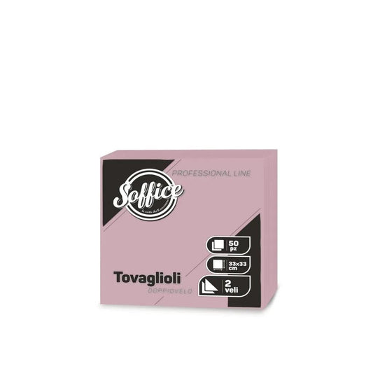 SOFFICE 50 TOVAGLIOLI DOPPIOVELO 33X33 ROSA