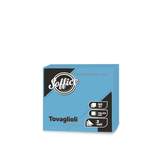 SOFFICE 50 TOVAGLIOLI DOPPIOVELO 33X33 CELESTE